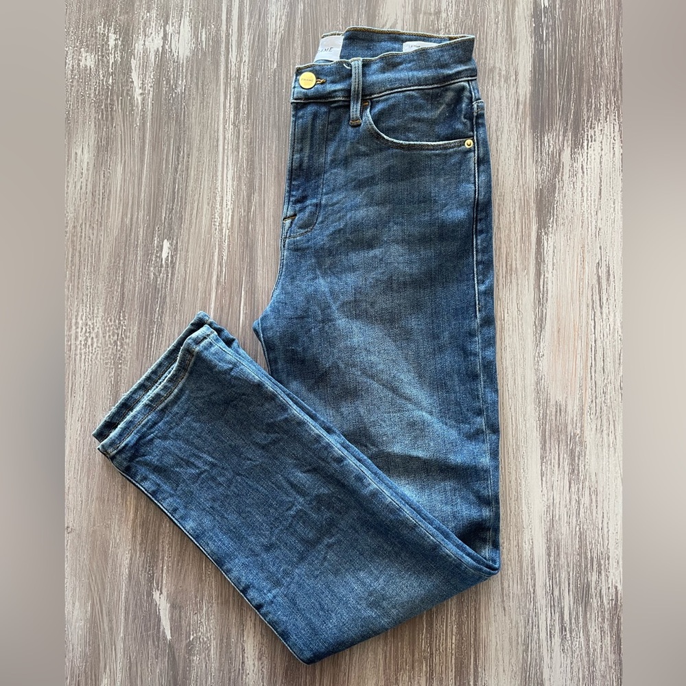 FRAME Women’s Designer Denim Le High Straight Bestia Size 27